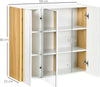 Armadietto-Specchiera-Bagno-a-3-Ante-con-Mensole-Regolabili,-68x22x60cm,-Bianco-TG9834-559V80WTTG9