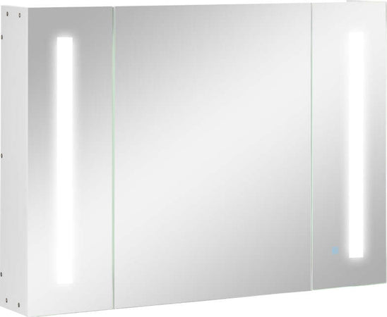 Armadietto-Specchiera-da-Bagno-con-3-Armadietti,-3-Ripiani-e-Luce-LED,-90x15x65-cm,-Bianco-UJ2834-416WTUJ2