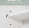 Armadietto-Specchiera-Pensile-da-Bagno-in-Legno-con-Mensole-Regolabili,-Mobile-Bagno-a-2-Ante-e-Ripiano-Aperto,-54x15.2x55.3cm,-Bianco-EF4834-347WTEF4