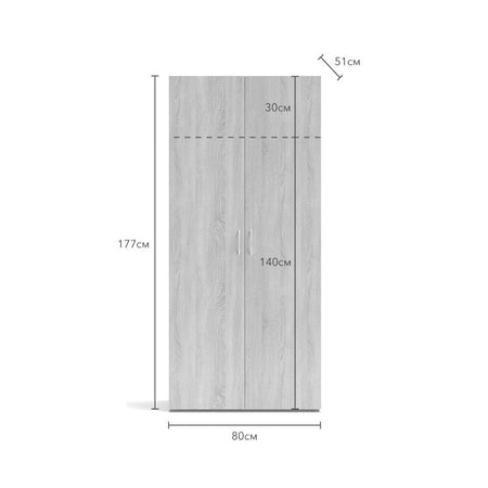 Armadio 2 ante Seba 2 colore rovere sonoma