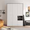 Armadio 3 ante e 2 cassetti Rovere Gessato e Bianco Lucido per stanzetta e camera da letto Casa e cucina/Arredamento/Camera da letto/Armadi Decor Space - Altamura, Commerciovirtuoso.it