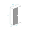 Armadio 90x52x223h 2 ante bianco consumato celeste