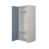 Armadio 90x52x223h 2 ante bianco consumato celeste
