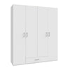 Armadio Arcadia 4 ante battenti e un cassetto colore bianco