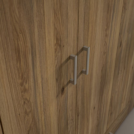 Armadio Arcadia 4 ante battenti e un cassetto colore rovere medio