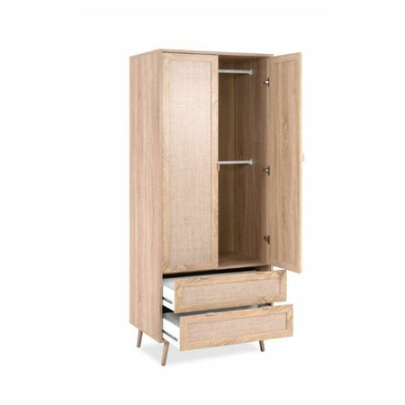 Armadio Bali 60A 2 ante e 2 cassetti effetto vimini