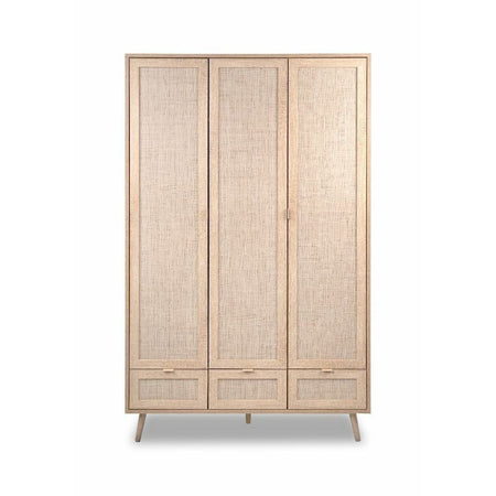 Armadio Bali 60B 3 ante e 3 cassetti effetto vimini