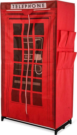 ARMADIO CABINA TELEFONICA INGLESE TESSUTO BARRA PORTAOGGETTI PORTASCARPE 160CM Casa e cucina/Organizzazione interni/Organizzazione guardaroba/Armadi pieghevoli Trade Shop italia - Napoli, Commerciovirtuoso.it