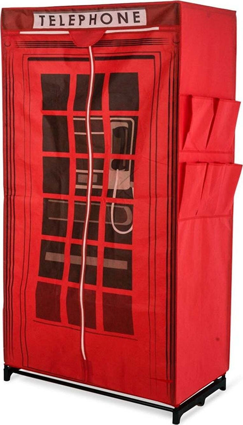 ARMADIO CABINA TELEFONICA INGLESE TESSUTO BARRA PORTAOGGETTI PORTASCARPE 160CM Casa e cucina/Organizzazione interni/Organizzazione guardaroba/Armadi pieghevoli Trade Shop italia - Napoli, Commerciovirtuoso.it