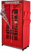 ARMADIO CABINA TELEFONICA INGLESE TESSUTO BARRA PORTAOGGETTI PORTASCARPE 160CM Casa e cucina/Organizzazione interni/Organizzazione guardaroba/Armadi pieghevoli Trade Shop italia - Napoli, Commerciovirtuoso.it