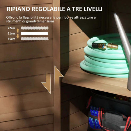 Armadio-da-Giardino-in-Legno-con-Ripiano-Regolabile-e-Catenaccio,-75x56x117cm,-Marrone-GM184G-415V00BNGM1