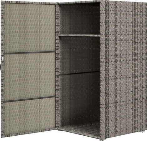 Armadio-da-Giardino-in-Rattan-PE-con-2-Vani,-60x63x120cm,-Grigio-JK3865-017V00GYJK3