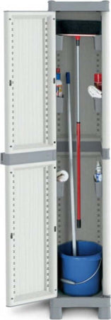 Armadio Domino Wave - PPL - a 1 anta - base 2350 - 35x43 8x181 8 cm - grigio - Terry Fai da te/Organizzazione casa e magazzini/Armadietti metallici Eurocartuccia - Pavullo, Commerciovirtuoso.it