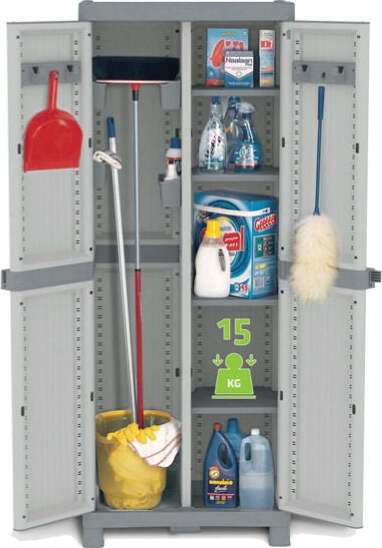 Armadio Domino Wave - PPL - a 2 ante - base 3700 - 70x43 8x181 8 cm - grigio - Terry Fai da te/Organizzazione casa e magazzini/Armadietti metallici Eurocartuccia - Pavullo, Commerciovirtuoso.it