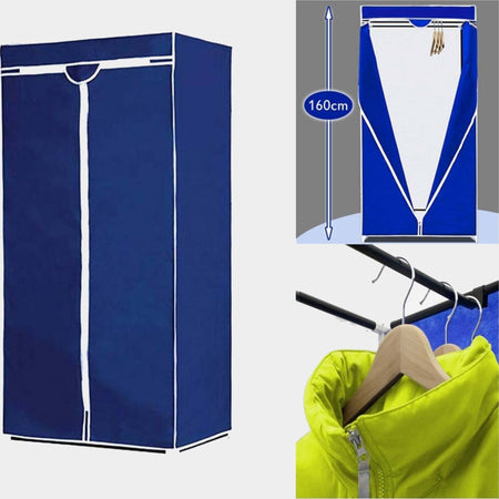 ARMADIO GUARDAROBA SALVASPAZIO CON COPERTURA 75X50X160CM ABITI VESTITI ORGANIZER Casa e cucina/Organizzazione interni/Organizzazione guardaroba/Armadi pieghevoli Trade Shop italia - Napoli, Commerciovirtuoso.it