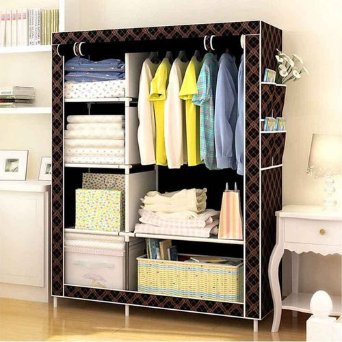 ARMADIO GUARDAROBA TESSUTO APPENDIABITI ACCIAIO SMONTABILE ABITI 2 ANTE Casa e cucina/Organizzazione interni/Organizzazione guardaroba/Armadi pieghevoli Trade Shop italia - Napoli, Commerciovirtuoso.it