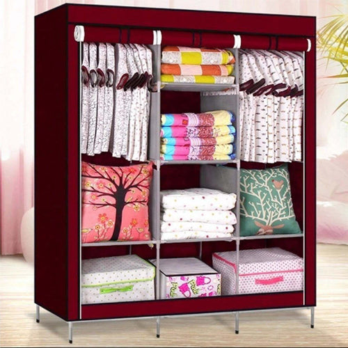 ARMADIO GUARDAROBA TESSUTO APPENDIABITI ACCIAIO SMONTABILE ABITI 3 ANTE Casa e cucina/Organizzazione interni/Organizzazione guardaroba/Armadi pieghevoli Trade Shop italia - Napoli, Commerciovirtuoso.it