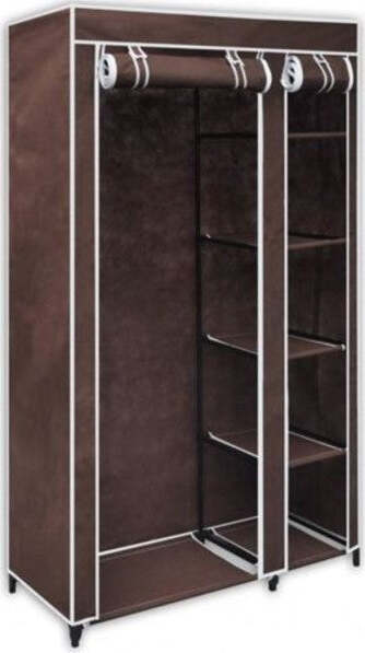 Armadio-Guardaroba-Tessuto-Tnt-110x46xh175cm-Cabina-Appendiabiti-Acciaio