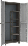Armadio JWood 368 - 2 ante - PPL - effetto legno - 68x37 5x170 cm - grigio tortora - Terry Fai da te/Organizzazione casa e magazzini/Armadietti metallici Eurocartuccia - Pavullo, Commerciovirtuoso.it