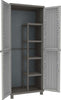 Armadio JWood 368 - 2 ante - PPL - effetto legno - 68x37 5x170 cm - grigio tortora - Terry Fai da te/Organizzazione casa e magazzini/Armadietti metallici Eurocartuccia - Pavullo, Commerciovirtuoso.it