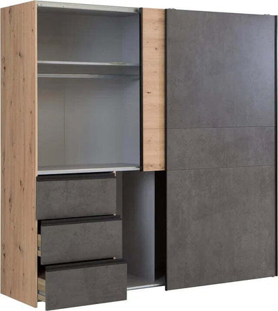 armadio-moderno-per-camera-da-letto-2-ante-scorrevoli-in-legno-marrone-e-grigio-scuro-GBV2245,166,0JKK