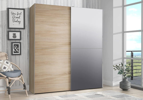 armadio-moderno-per-camera-da-letto-2-ante-scorrevoli-in-legno-specchio-marrone-T2245,266S
