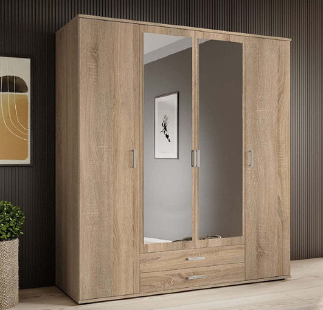 armadio-moderno-per-camera-da-letto-3-4-ante-scorrevoli-in-legno-con-specchio-marrone-T2651,205,0S
