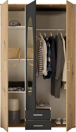 armadio-moderno-per-camera-da-letto-3-ante-battenti-in-legno-grigio-scuro-e-marrone-chiaro-con-specchio-6T52651,244E33