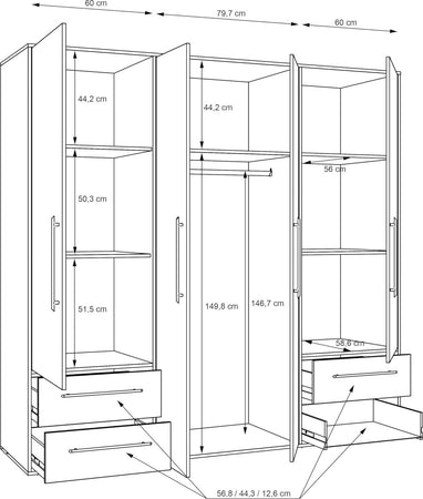 armadio-moderno-per-camera-da-letto-4-ante-battenti-4-cassetti-in-legno-bianco-T2245,268S