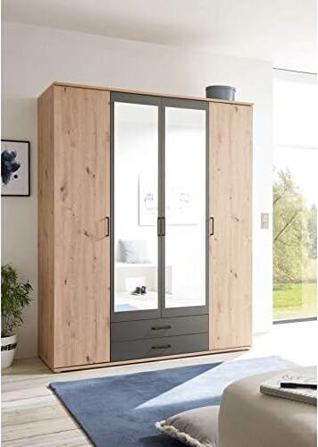 armadio-moderno-per-camera-da-letto-4-ante-in-legno-cassetti-marrone-grigio-scuro-R652651,191DDF