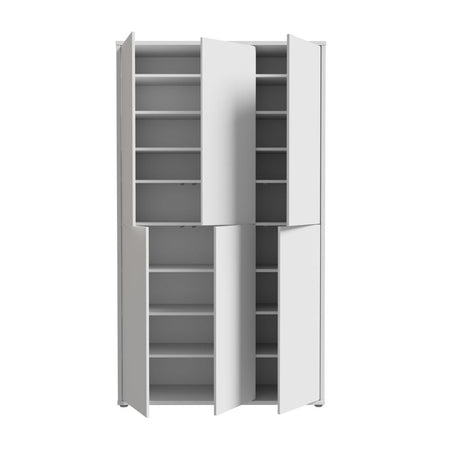 Armadio multiuso Medea 6 ante colore grigio chiaro 109.2x34.9xH191.9 cm.