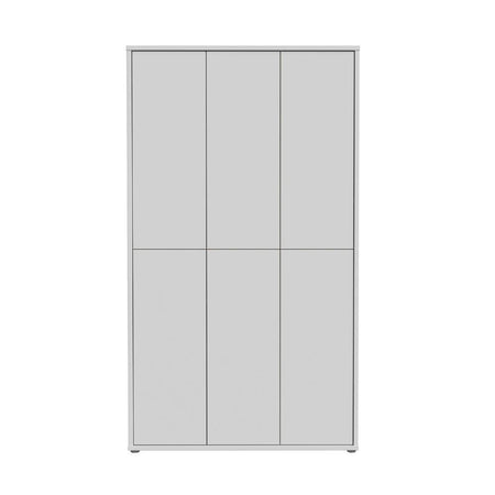 Armadio multiuso Medea 6 ante colore grigio chiaro 109.2x34.9xH191.9 cm.
