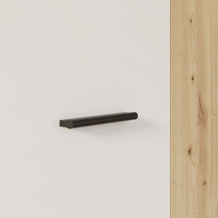 Armadio multiuso Teodoro 2 ante con portascope struttura rovere e 1 anta bianco