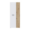 Armadio multiuso Teodoro 2 ante con portascope struttura rovere e 1 anta bianco