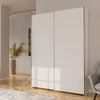 Armadio Nico 2 ante scorrevoli colore bianco 150.1x39.1xH210 cm.