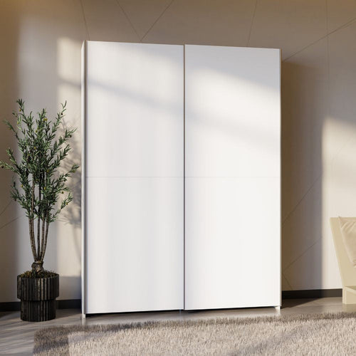 Armadio Nico 2 ante scorrevoli colore bianco 150.1x39.1xH210 cm.