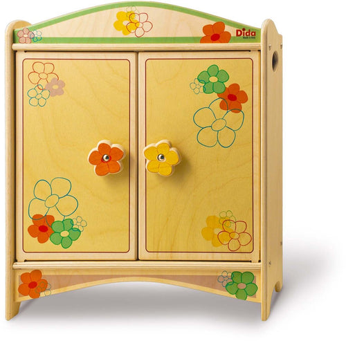 Armadio Per Bambole - Fiore in Legno Gioco per Bambine Dida