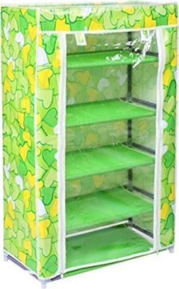 Armadio-Scarpiera-Tessuto-Porta-Scarpe-Stivali-Acciaio-Smontabile-5-Ripiani