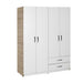 Armadio TPGR422023 bianco 4 ante e 2 cassetti 120x170x40