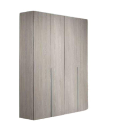 Armadio Urano 4 ante battenti olmo perla con maniglia in alluminio