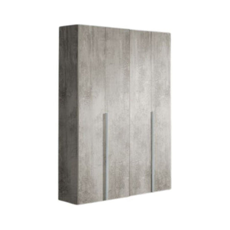 Armadio Urano 4 ante battenti ossido con maniglia in alluminio