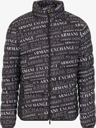 Armani Exchang Giubotto Piumino Uomo Nero Imbottito Trapuntato Invernale Giubbotto Casual Logo Armani Fashion Logo All Over 6GZB06-ZNQSZ-6128 Moda/Uomo/Abbigliamento/Giacche e cappotti/Giacche Euforia - Bronte, Commerciovirtuoso.it