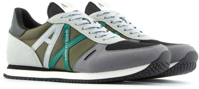 Armani Exchange Scarpa Uomo Effetto Scamosciato Con Suola in Gomma E Lacci Sneaker Casual Punta Tonda Nuova Collezione Autunno/inverno 2022/23