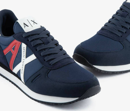 Armani Exchange Scarpe Uomo Blu In Pelle Sneakers Casual Suola In Gomma E Lacci Logo Laterale Moda/Uomo/Scarpe/Sneaker e scarpe sportive/Sneaker casual Euforia - Bronte, Commerciovirtuoso.it