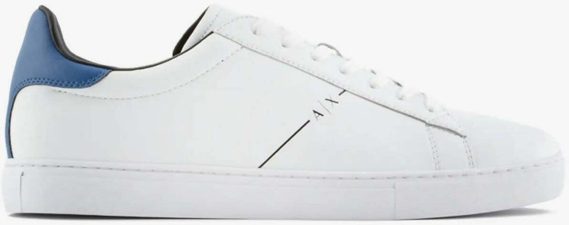 Armani Exchange Scarpe Uomo Sneakers Bianche E Blu Nuova Collezione