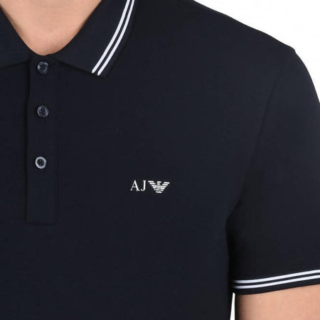 ARMANI jans Polo Uomo In Piquet Di Cotone Con Logo AJ a Contrasto Sul Petto Polo Armani Jeans Euforia - Bronte, Commerciovirtuoso.it