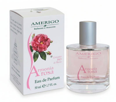 Armonia Rosa Eau De Parfum AMERIGO 50ml Profumo donna Alle Rose con estratti BIO Profumo donna Tiziana non solo gioielli - Civitanova Marche, Commerciovirtuoso.it