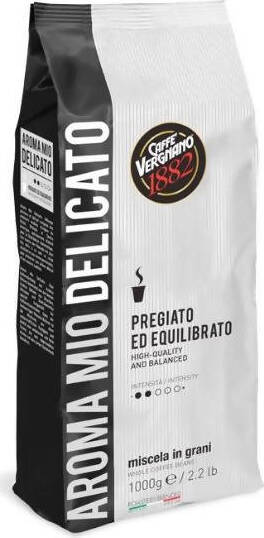 Caffè Vergnano 1 kg Caffè in grani chicchi Aroma Mio DELICATO NERO Caffè in grani e chicchi di caffè Non solo caffè online - Albano Laziale, Commerciovirtuoso.it