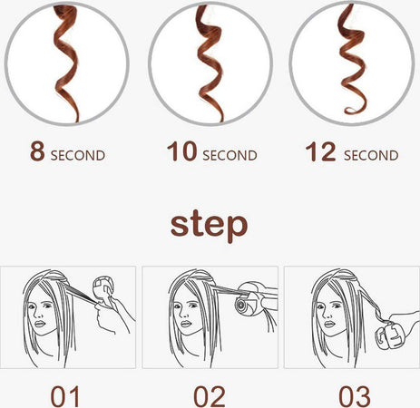 Arriccia Capelli Automatica Piastra Ceramica Capelli Mossi Boccoli Ricci Bellezza/Cura dei capelli/Strumenti per lo styling/Arricciacapelli Trade Shop italia - Napoli, Commerciovirtuoso.it