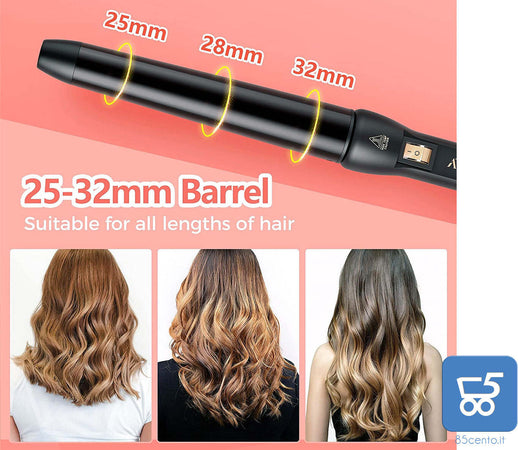Arricciacapelli Atmoko Professionale  Guanto + Pinza - 25 28 32 mm conico pinze bigodino ferro 200 ℃ 220V  65W